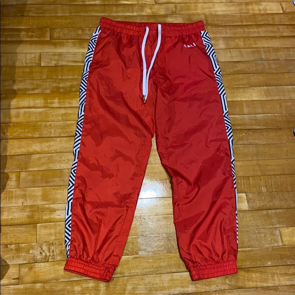 Red joggers